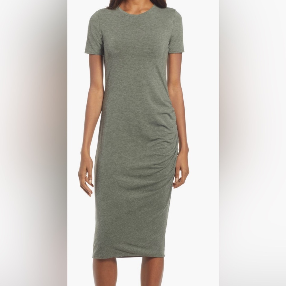 Women's Green Ruched Dress